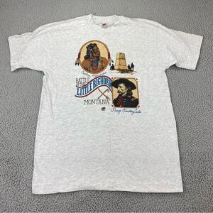 Vintage Battle of the Little Bighorn Montana 90's Single Stitch Tee  |  Size: L